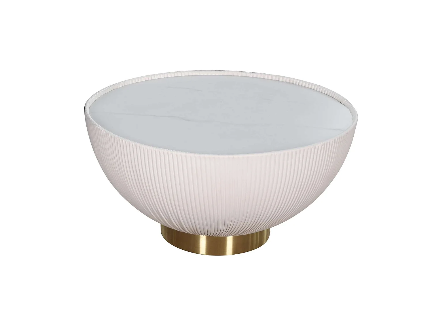 Rundt sofabord, 70 cm, Modig, hvid