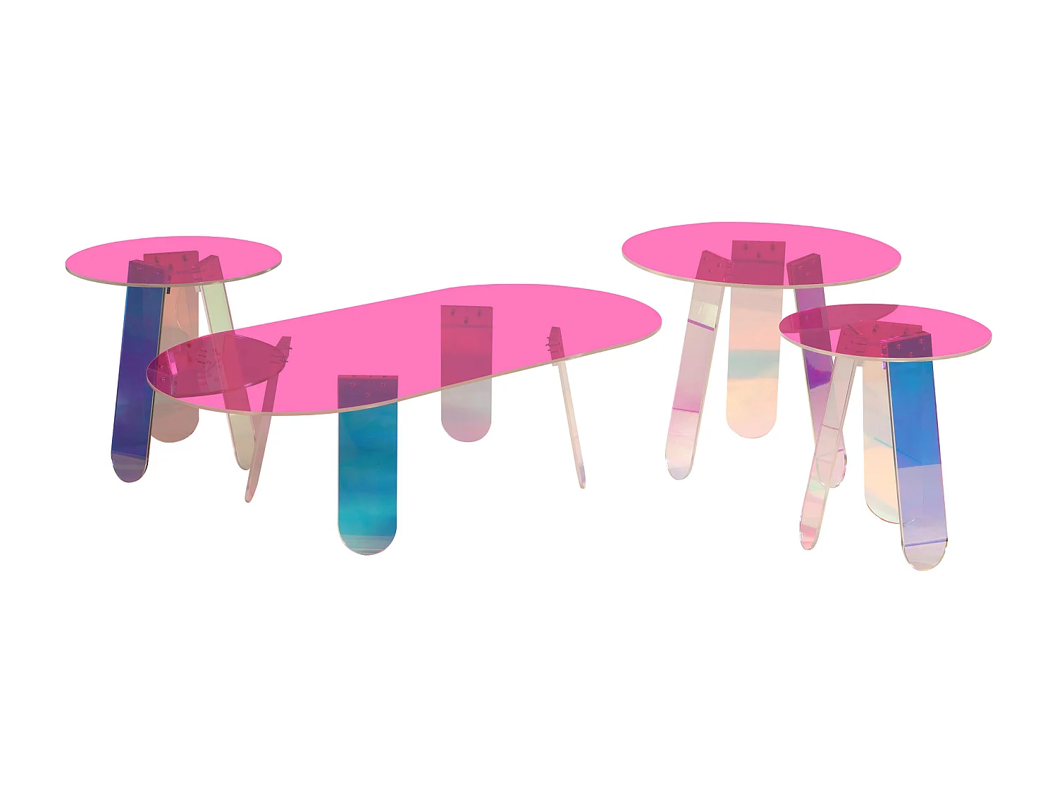 Table basse 120x35x60 cm multicolore Modig M75-120