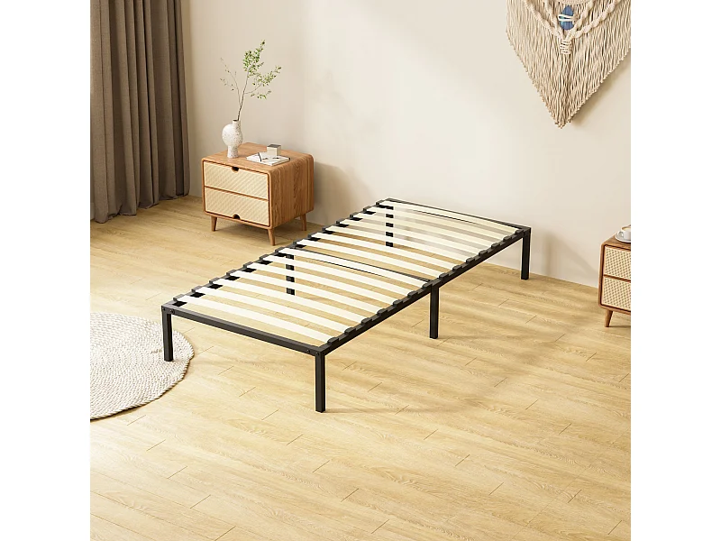 Dewinner Sommier à Lattes sur Pieds, Lit 1×14 Lattes, 90x190CM