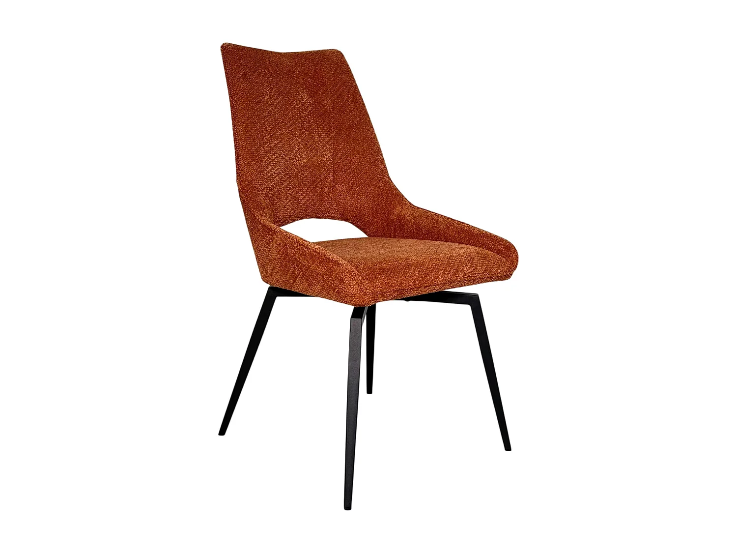 Chaise pivotante terracotta, dossier ouvert (lot de 2) LIGURIE