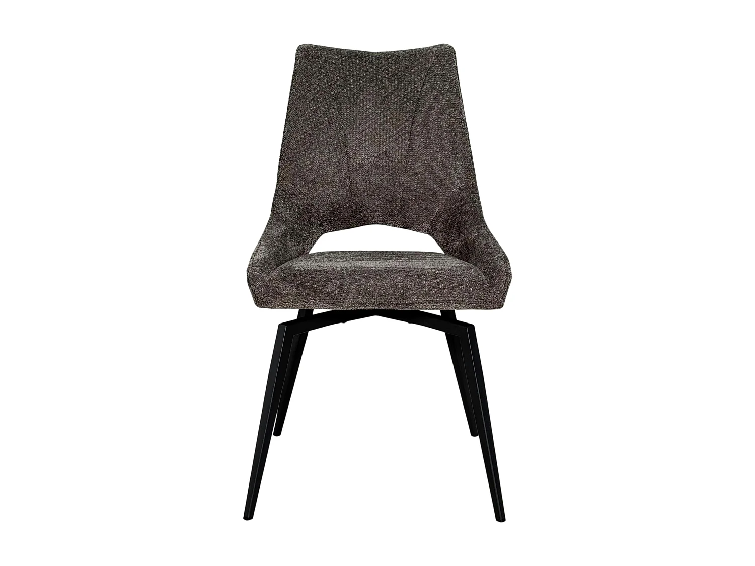 Chaise pivotante grise, dossier ouvert (lot de 2) LIGURIE