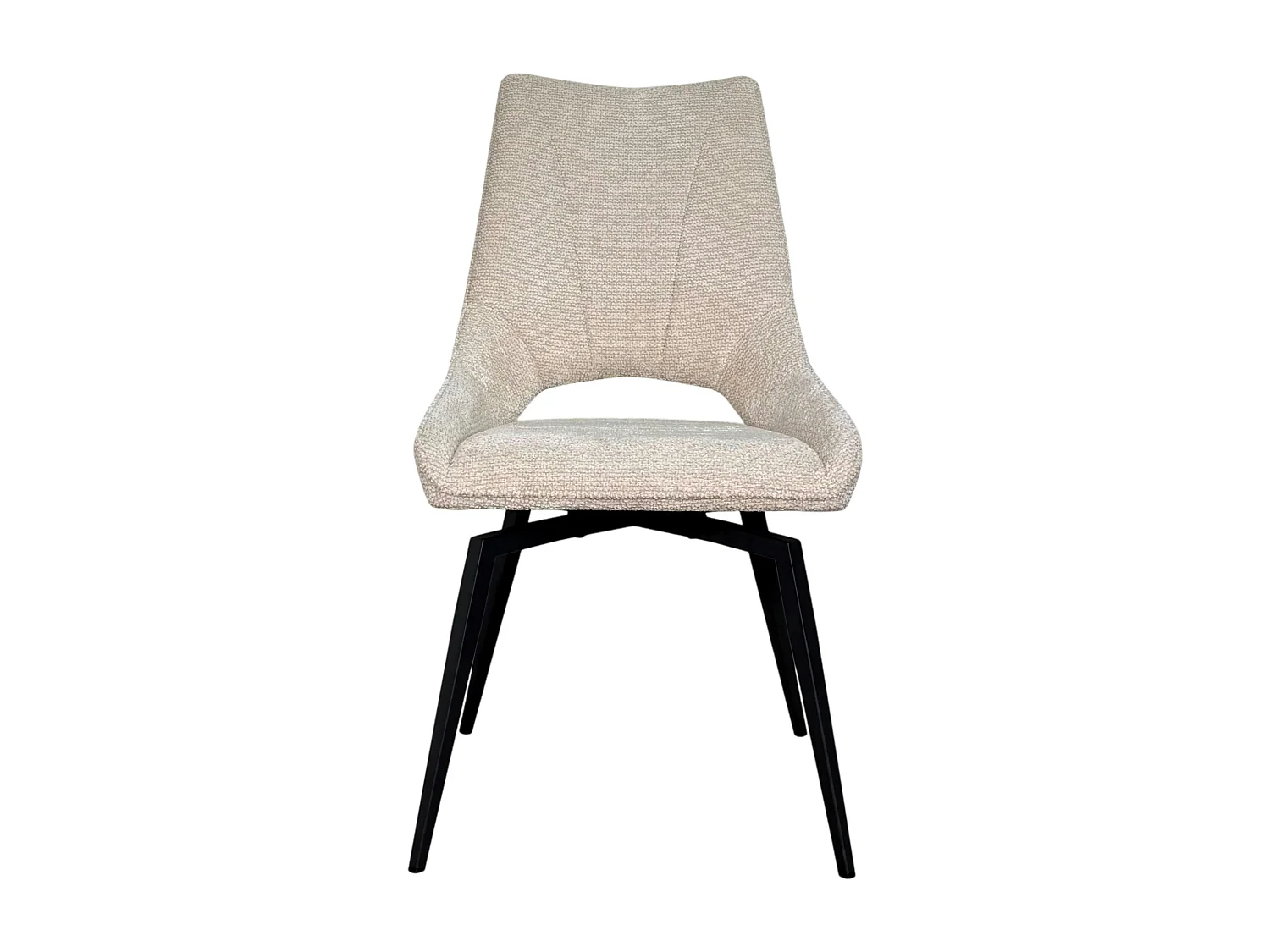 Chaise pivotante beige, dossier ouvert (lot de 2) LIGURIE