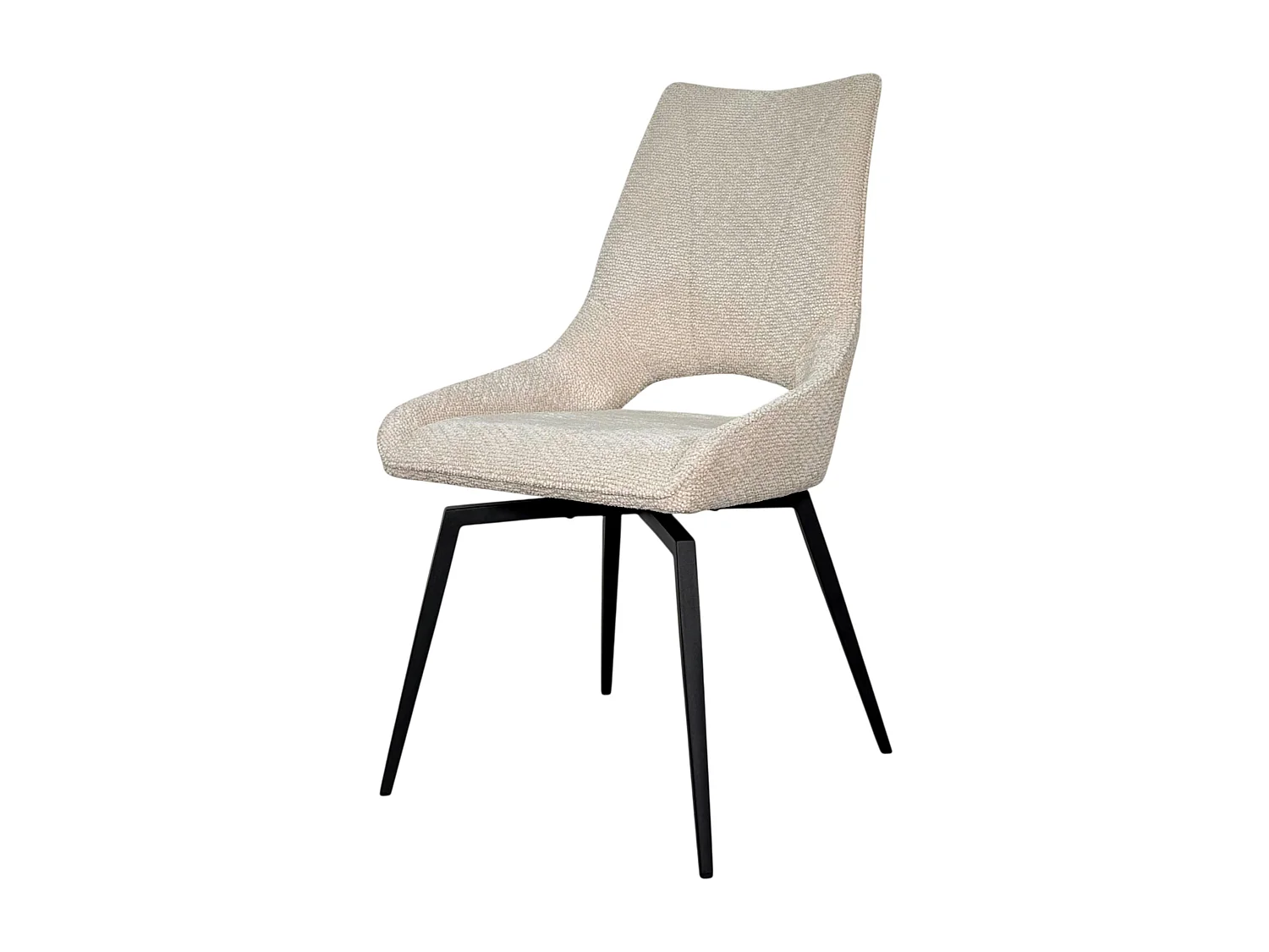 Chaise pivotante beige, dossier ouvert (lot de 2) LIGURIE