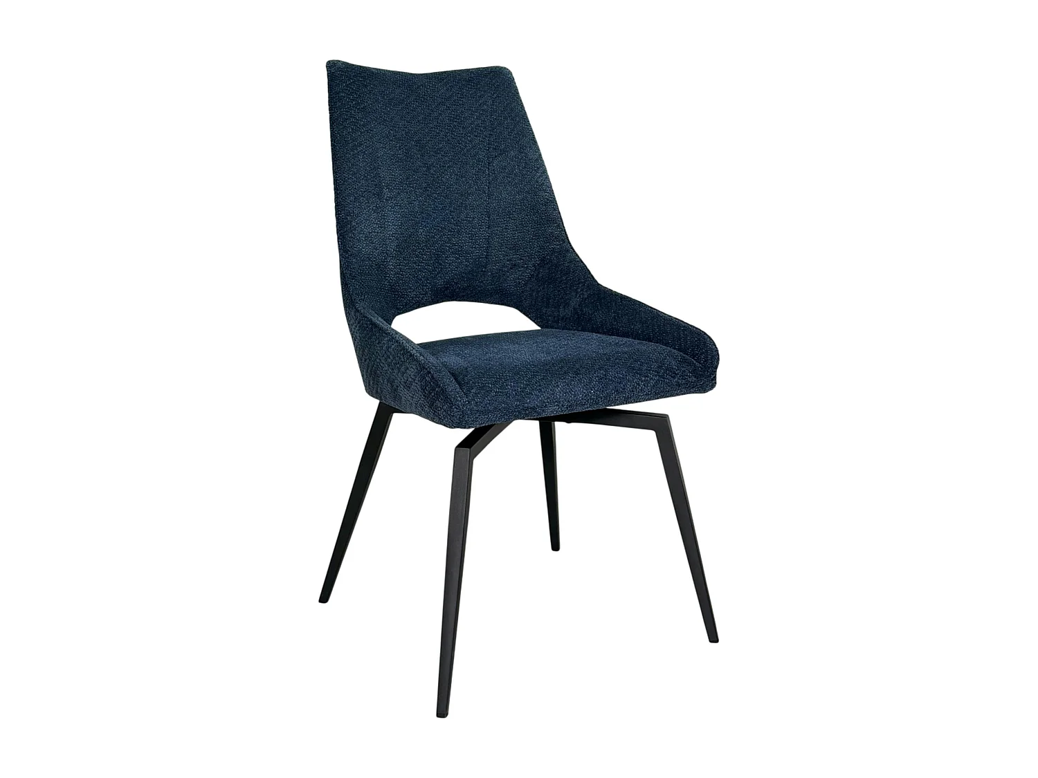 Chaise pivotante bleue, dossier ouvert (lot de 2) LIGURIE