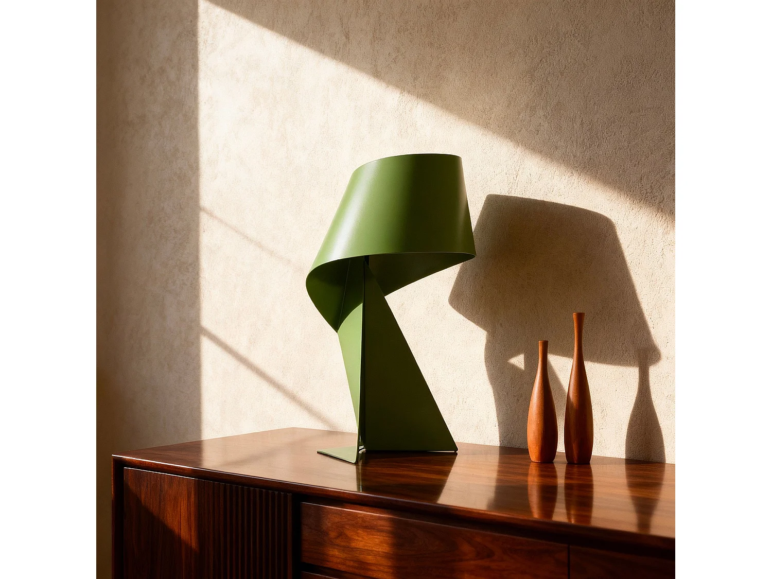 Habitat - Édition limitée - Lampe de table en métal - 35 cm - Vert Sauge - Design by Claire Norcross - Ribbon