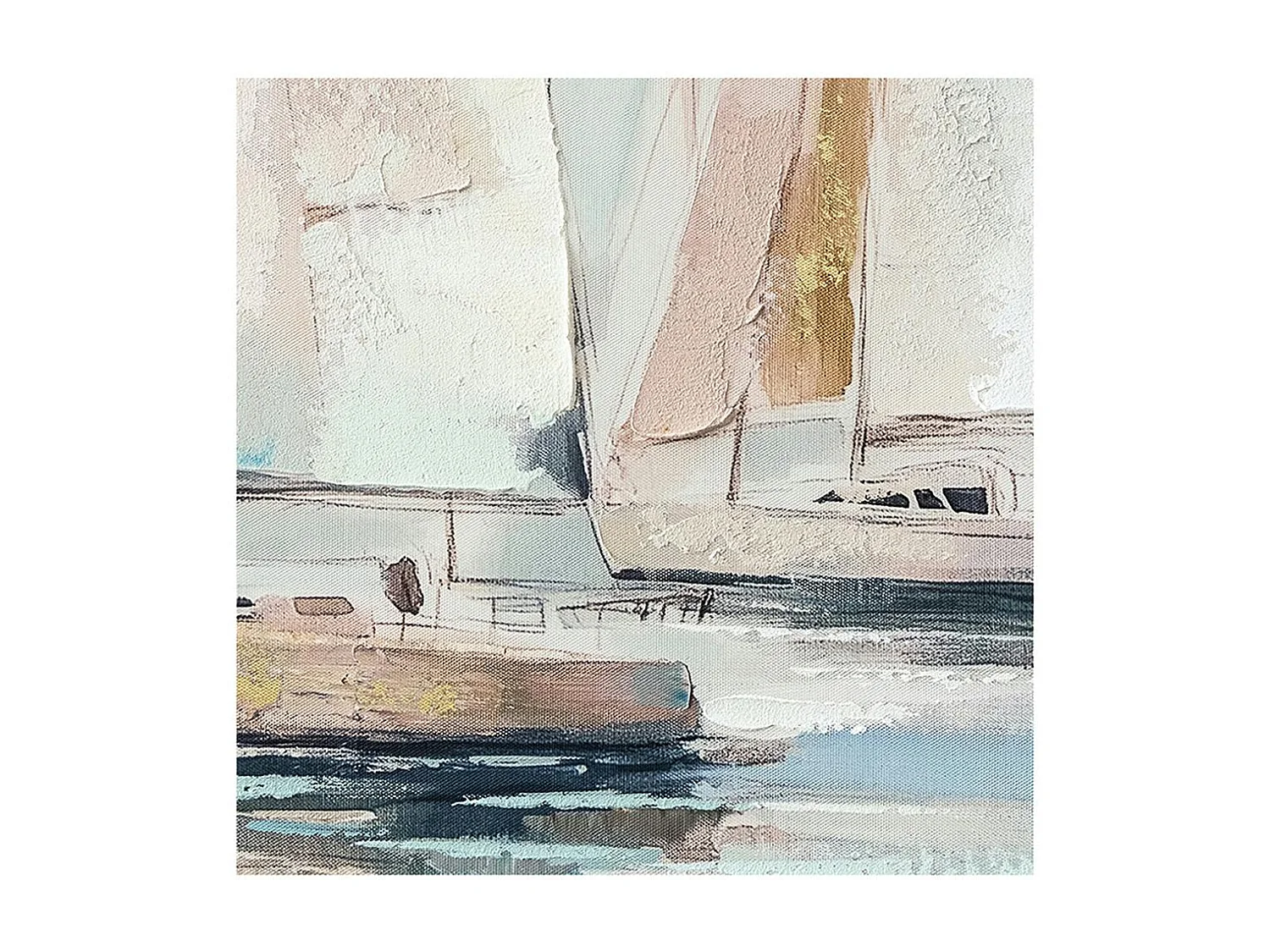 Tableau régate de voiliers 80x80 cm