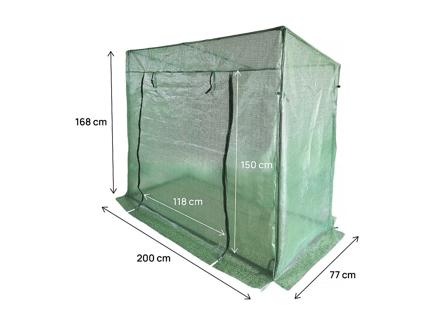 Serre tomates de jardin "Lys" - 1.6 m² - 130g - Vert