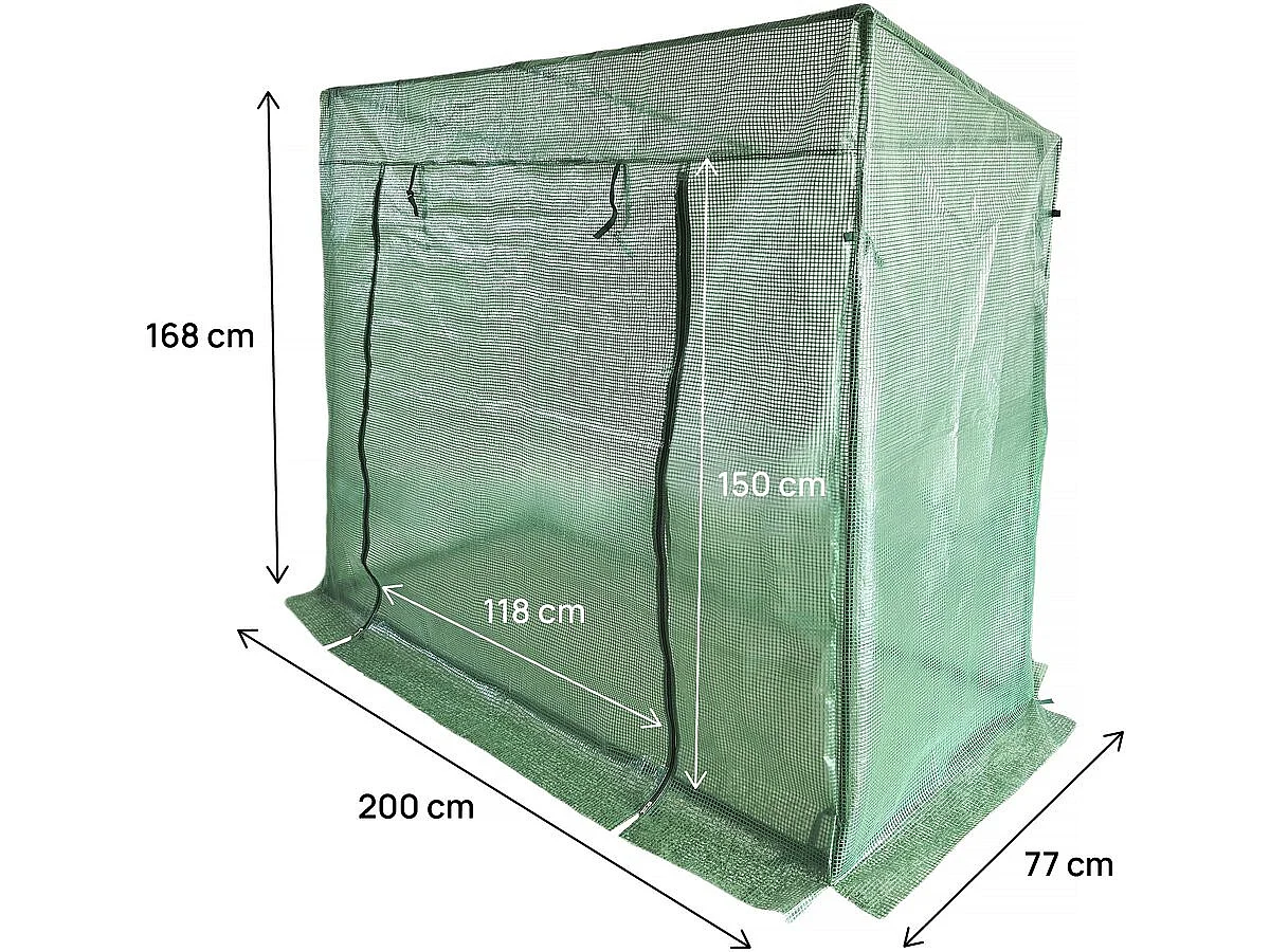 Serre tomates de jardin "Lys" - 1.6 m² - 130g - Vert