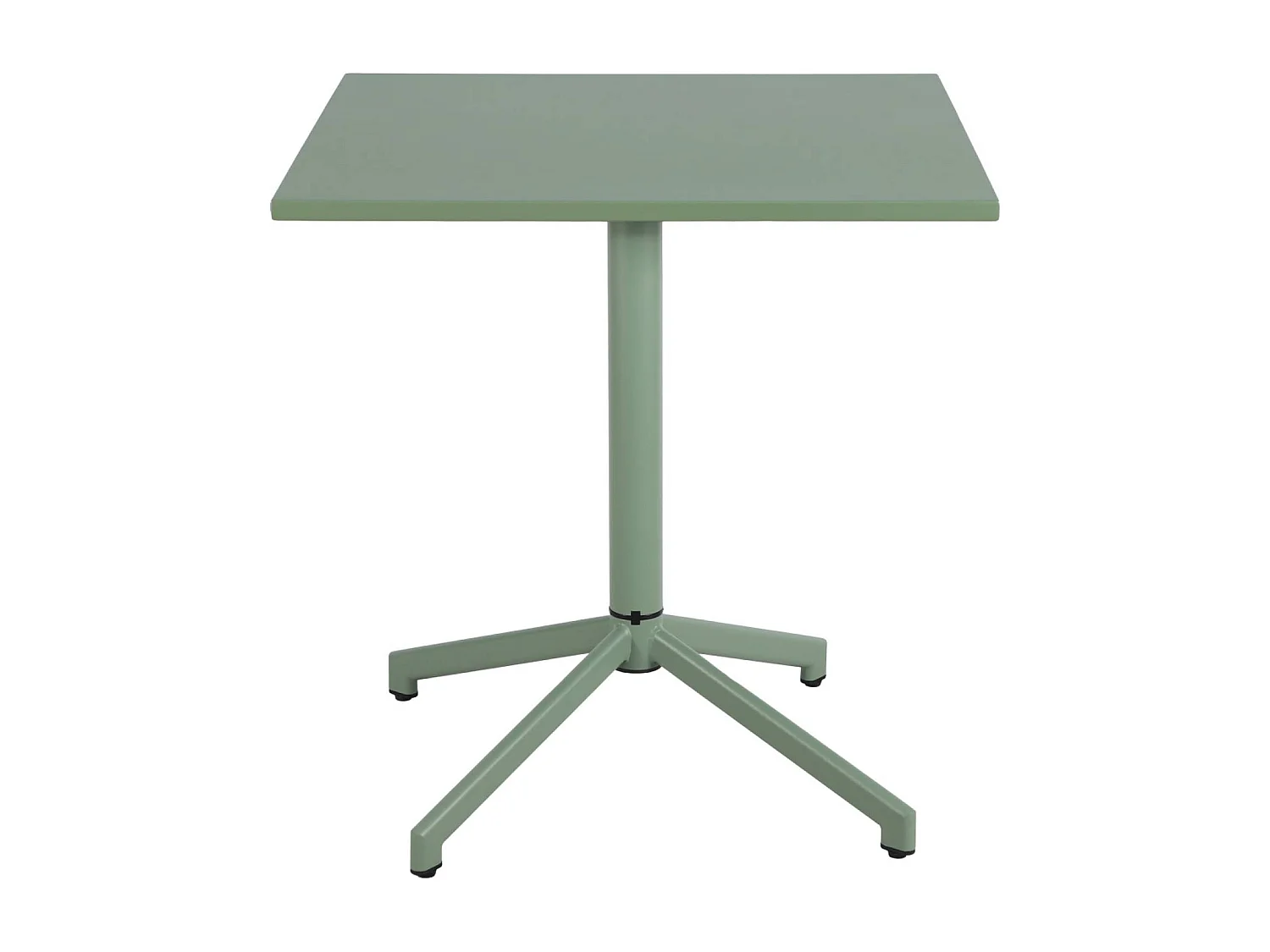 Table de jardin bistrot carrée pliante acier 2 places 70 cm vert de gris - Chiara