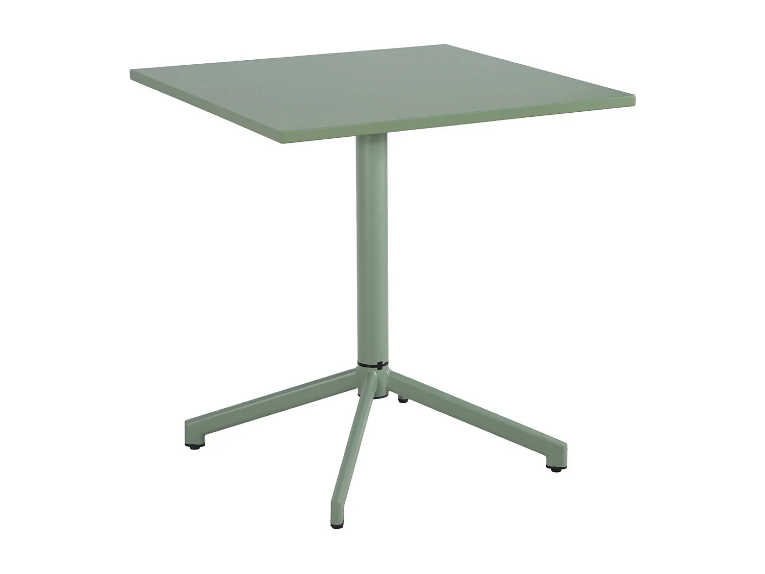 Table de jardin bistrot carrée pliante acier 2 places 70 cm vert de gris - Chiara
