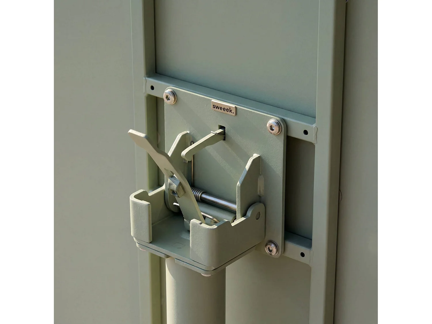 Table de jardin bistrot carrée pliante acier 2 places 70 cm vert de gris - Chiara