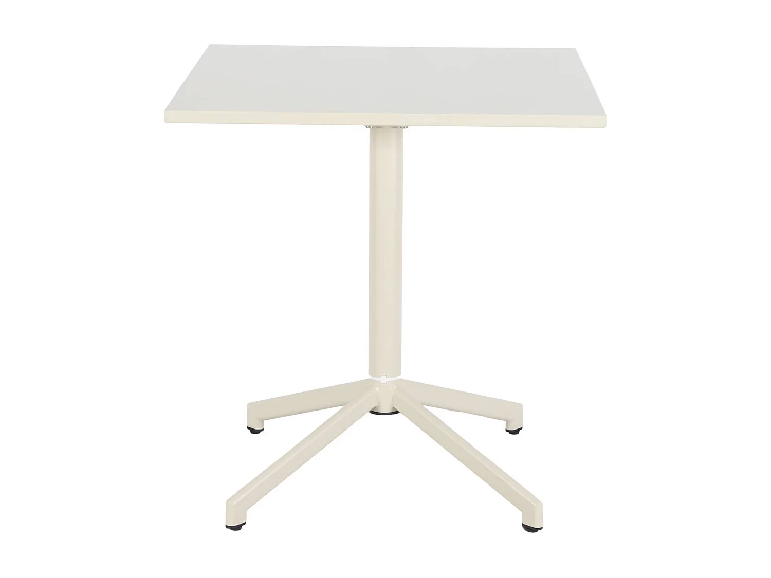 Table de jardin bistrot carrée pliante acier 2 places 70 cm beige - Chiara