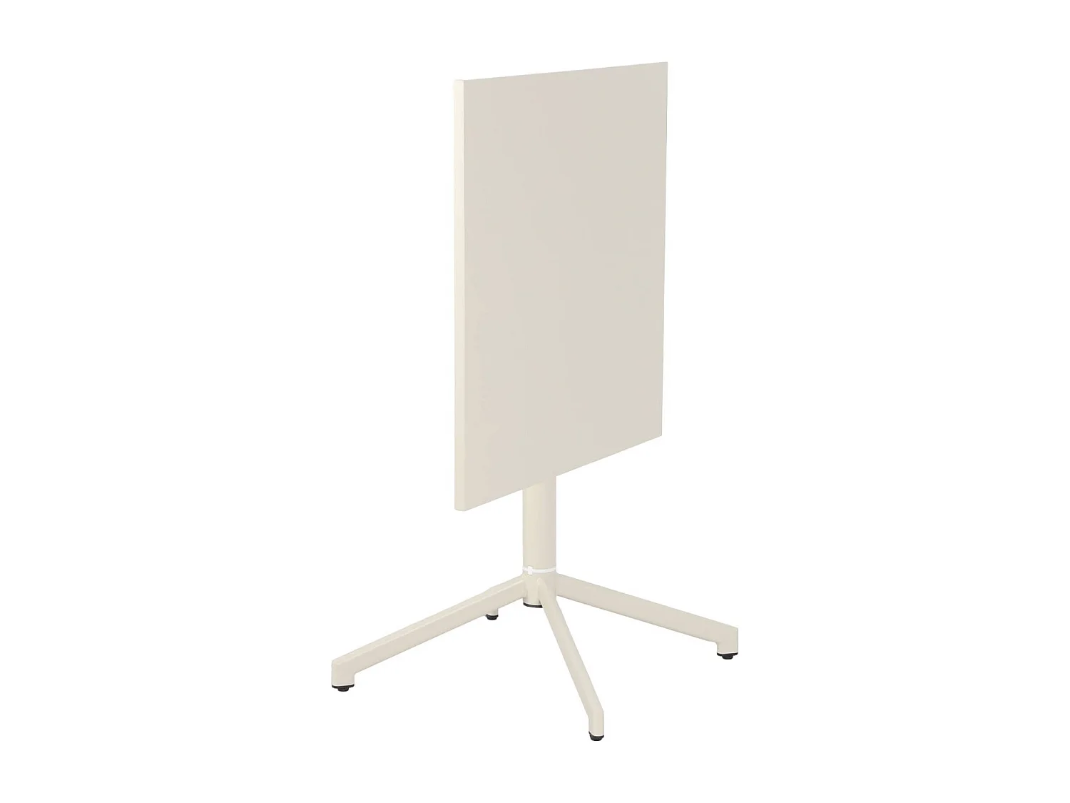 Table de jardin bistrot carrée pliante acier 2 places 70 cm beige - Chiara