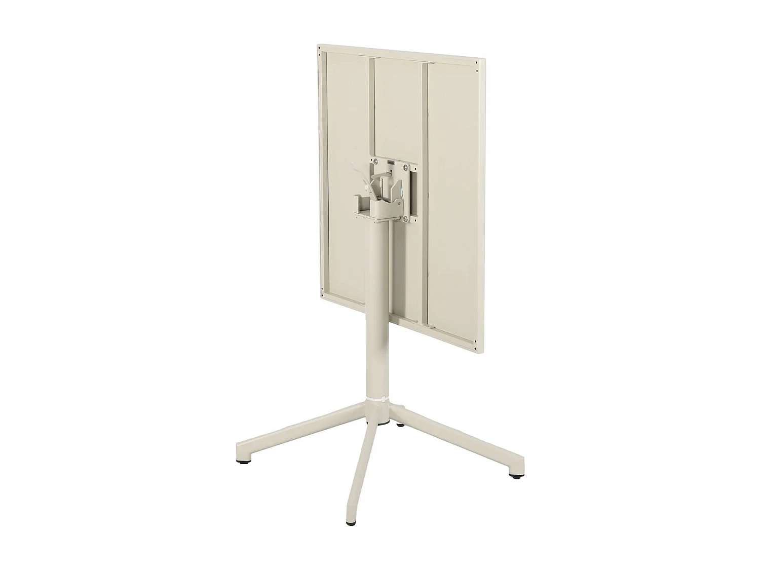 Table de jardin bistrot carrée pliante acier 2 places 70 cm beige - Chiara