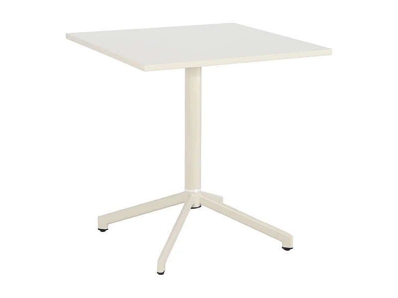Table de jardin bistrot carrée pliante acier 2 places 70 cm beige - Chiara