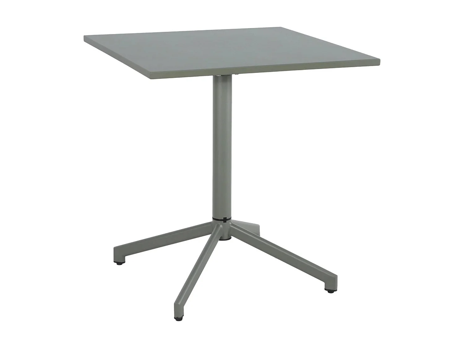 Table de jardin bistrot carrée pliante acier 2 places 70 cm kaki - Chiara