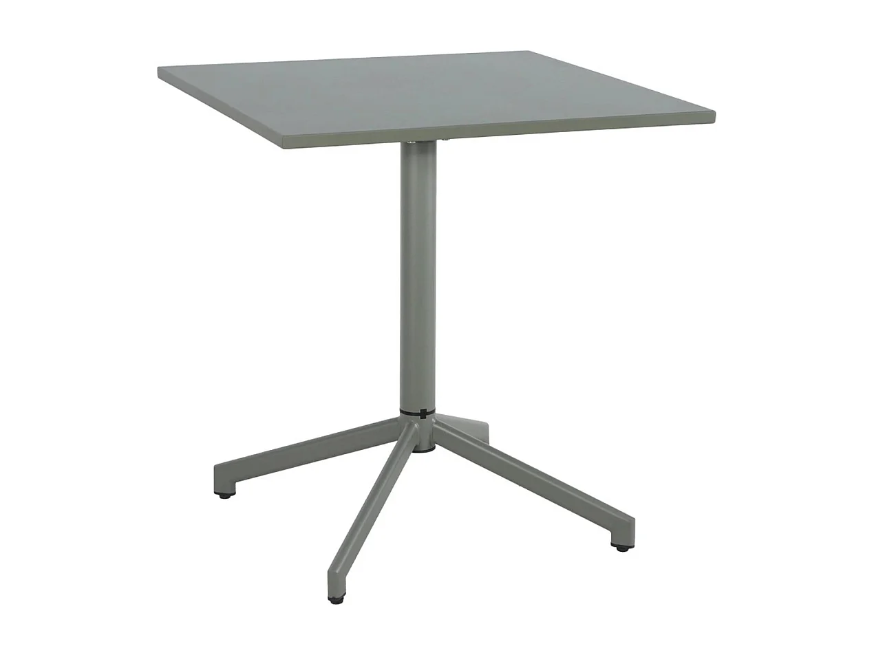 Table de jardin bistrot carrée pliante acier 2 places 70 cm kaki - Chiara
