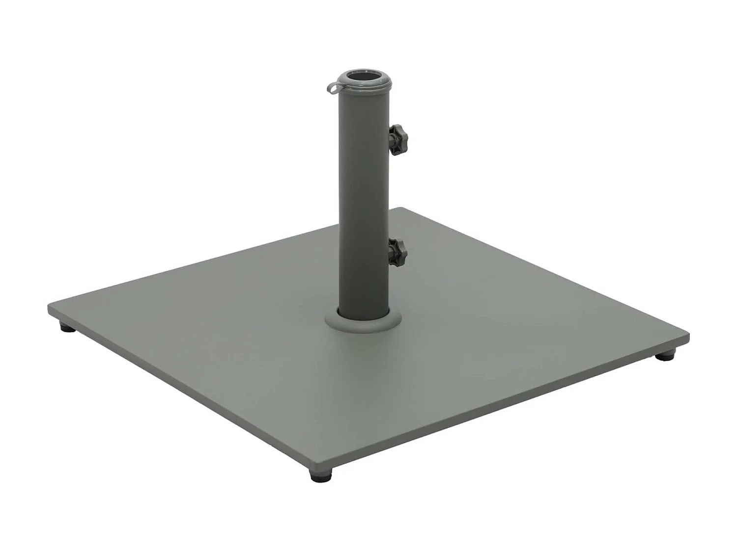 Base cuadrada para parasol de mástil central verde kaki