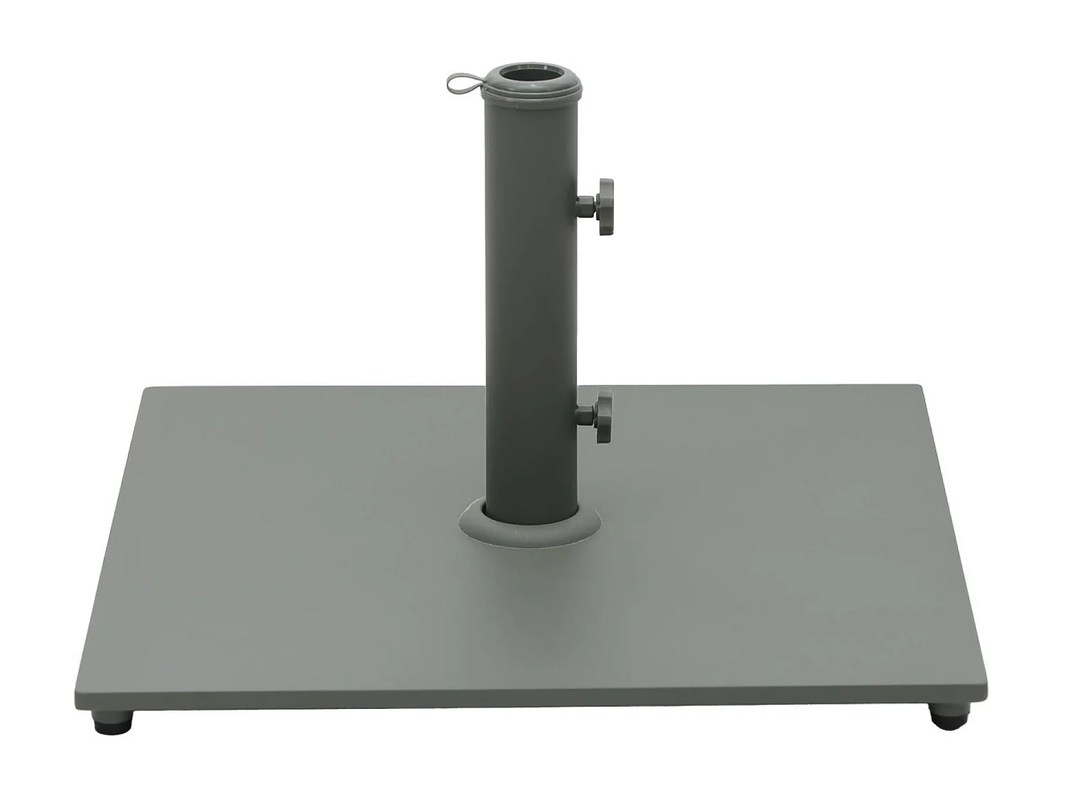 Base cuadrada para parasol de mástil central verde kaki