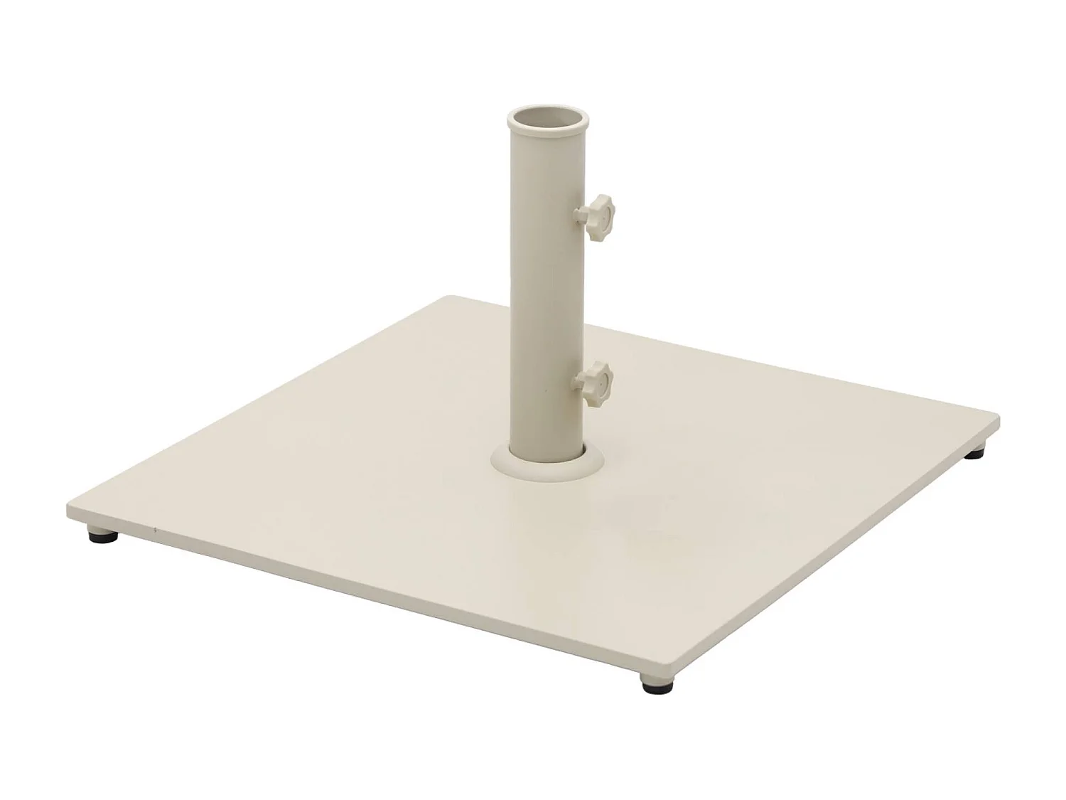 Base cuadrada para parasol de mástil central beige
