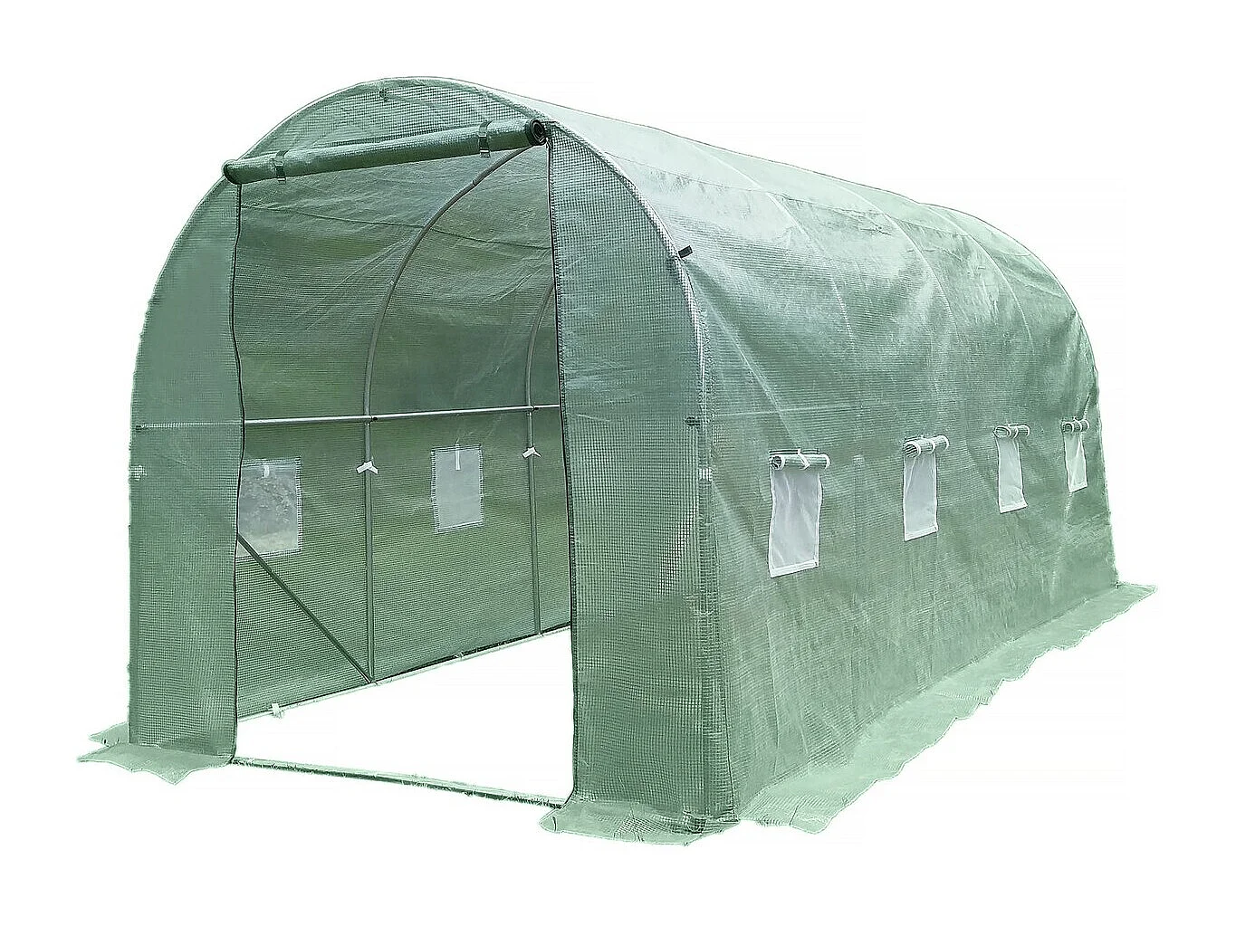 Túnel de invernadero para jardín <<Lys>> - 9 m² - 140 g - Verde