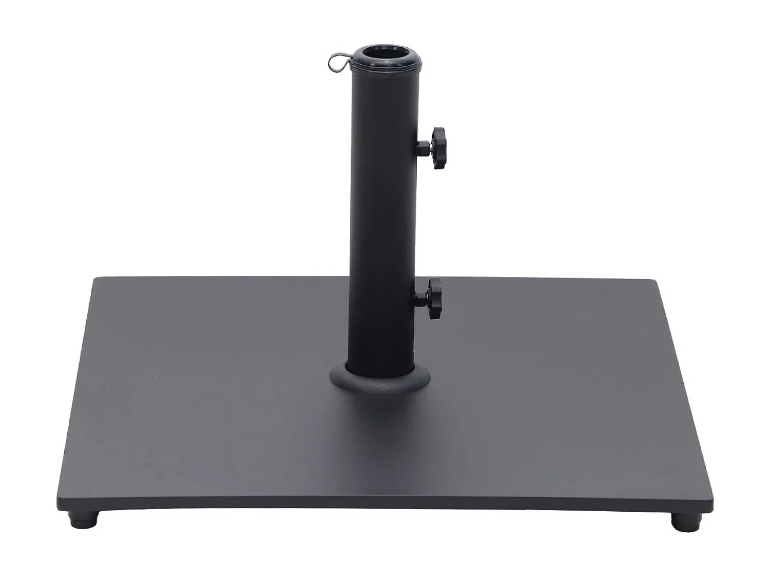 Base cuadrada para parasol de mástil central negro