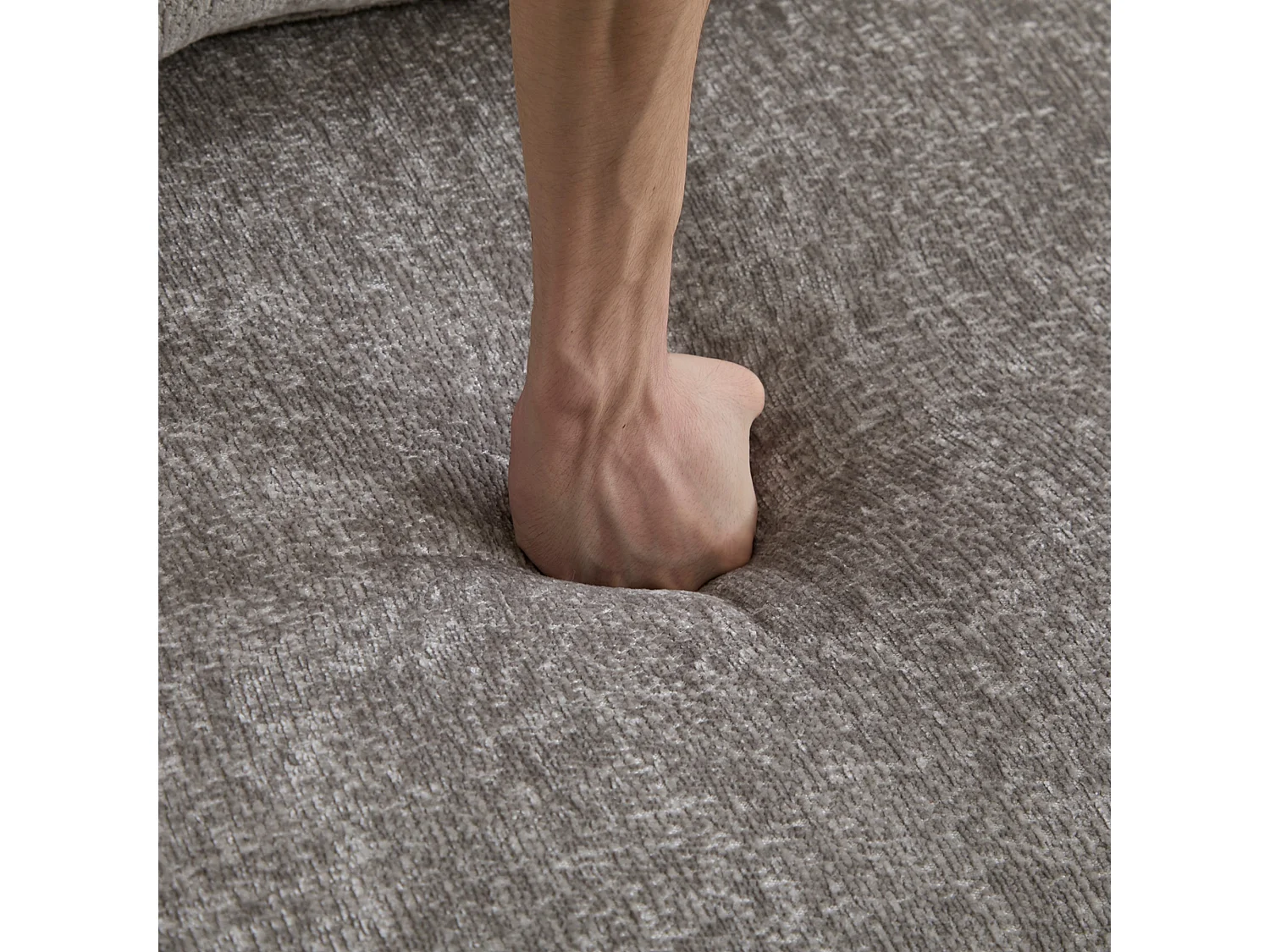 Sofá de dos plazas, sofá cama modular convertible, tapizado en chenilla, no requiere montaje, gris claro