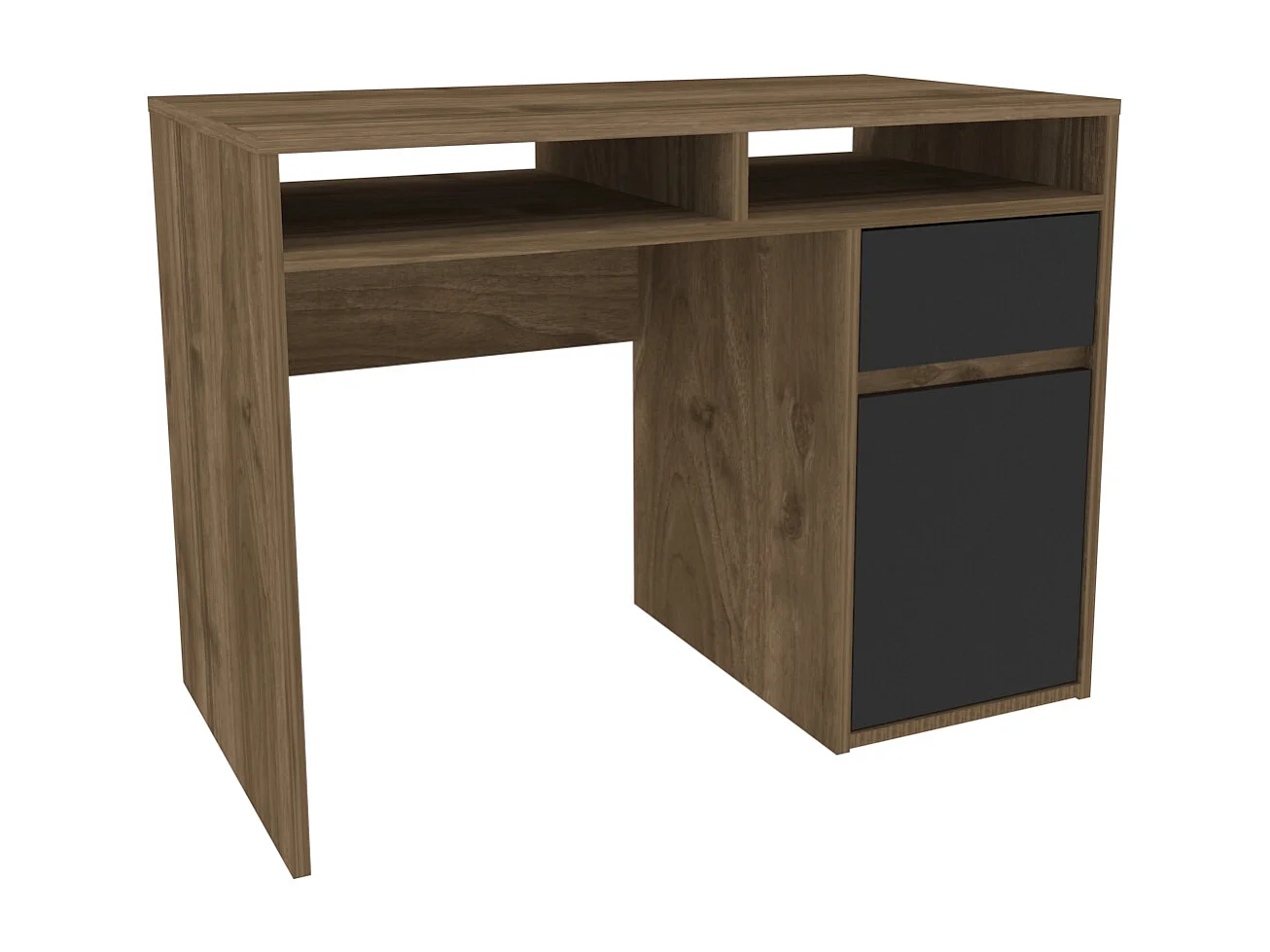 Decorotika Isla Computer Desk with Cabinet and Drawer - W 100 cm x D 55 cm x H 74 cm