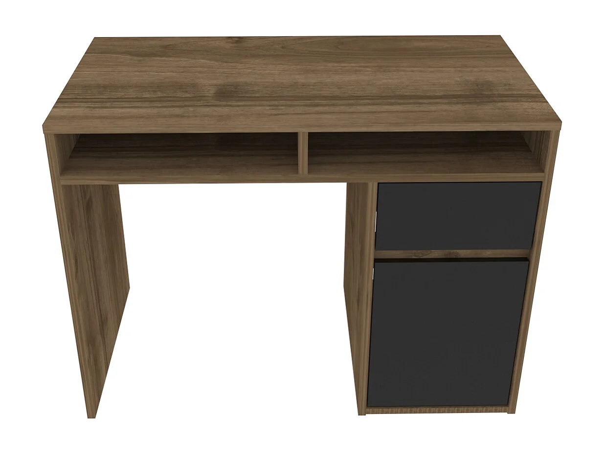 Decorotika Isla Computer Desk with Cabinet and Drawer - W 100 cm x D 55 cm x H 74 cm