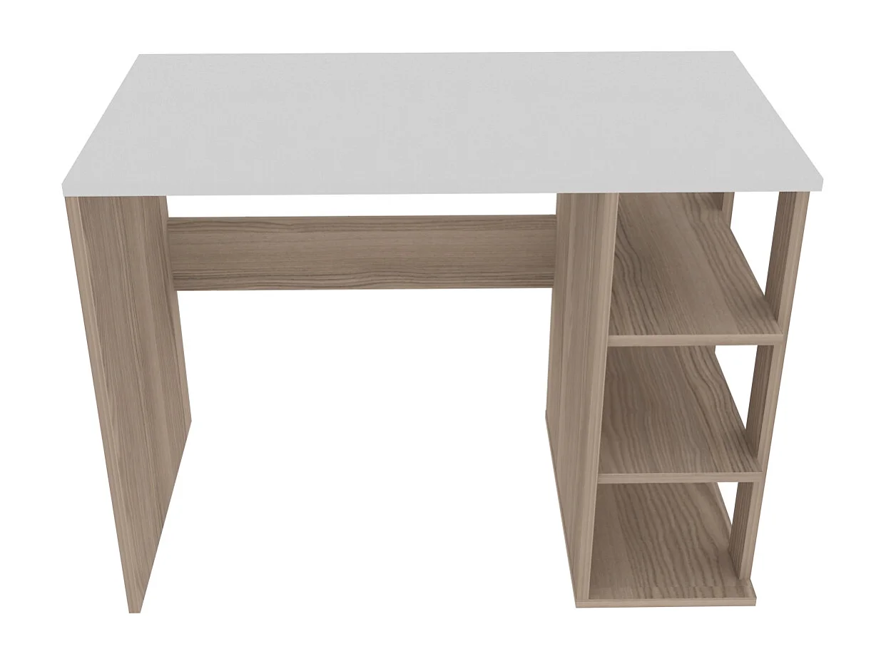 Polina Bureau modern avec des étagères ouvertes (Cordoba et Blanc)