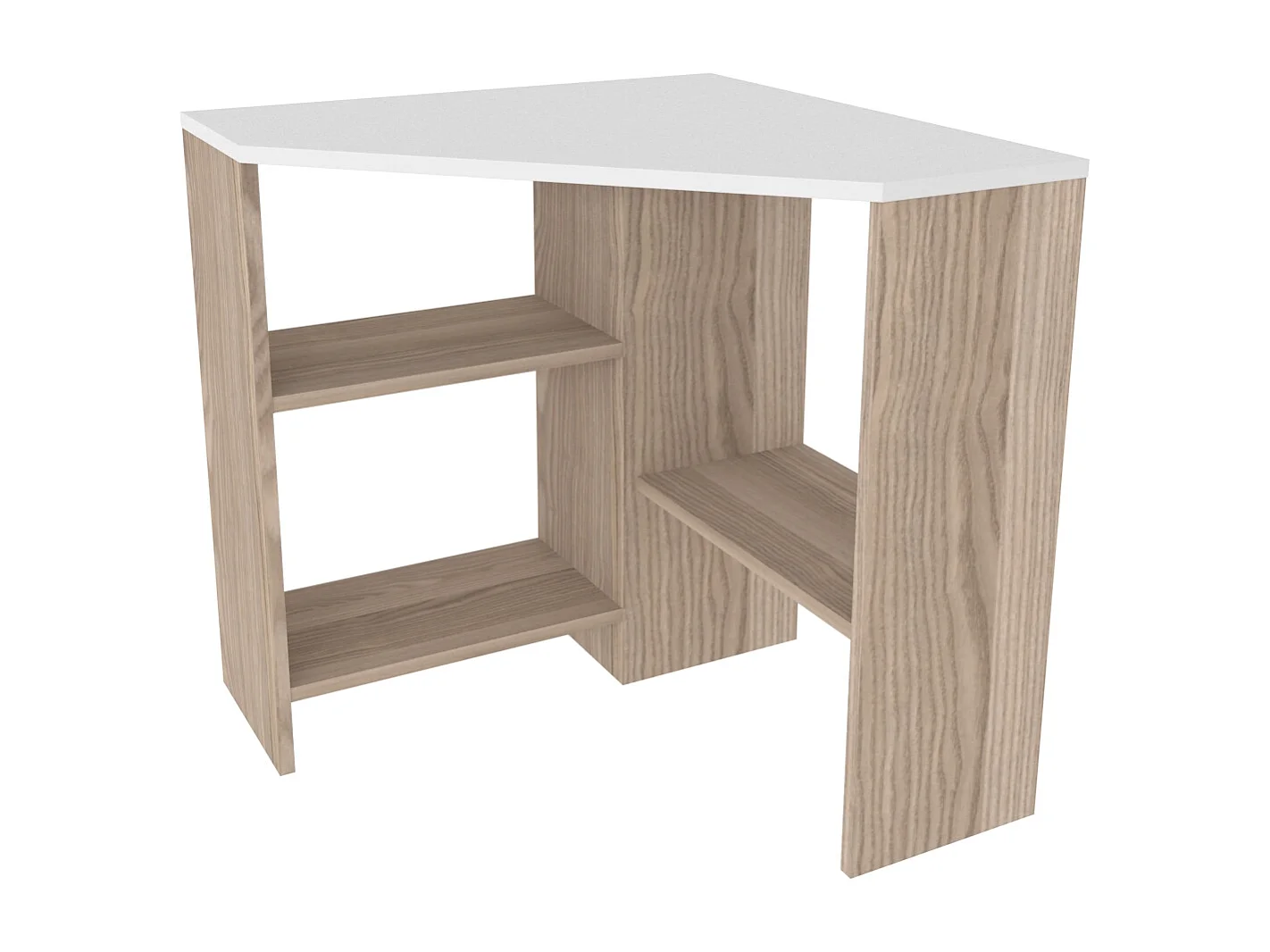 Alison Bureau d'angle modern 72 cm (Cordoba et Blanc)