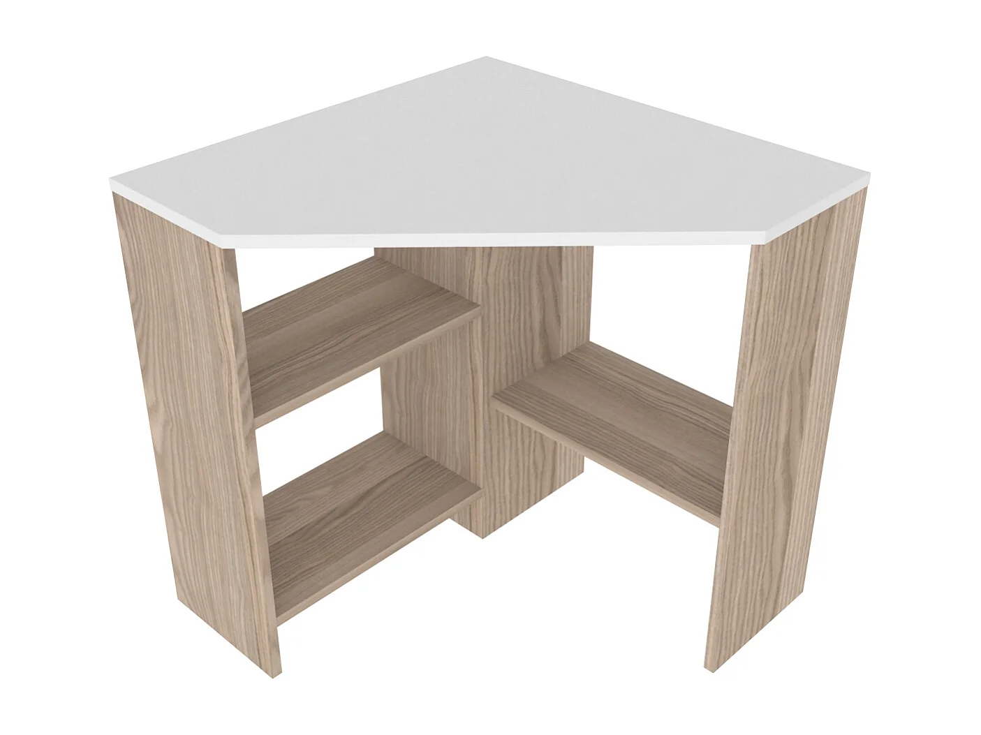 Alison Bureau d'angle modern 72 cm (Cordoba et Blanc)