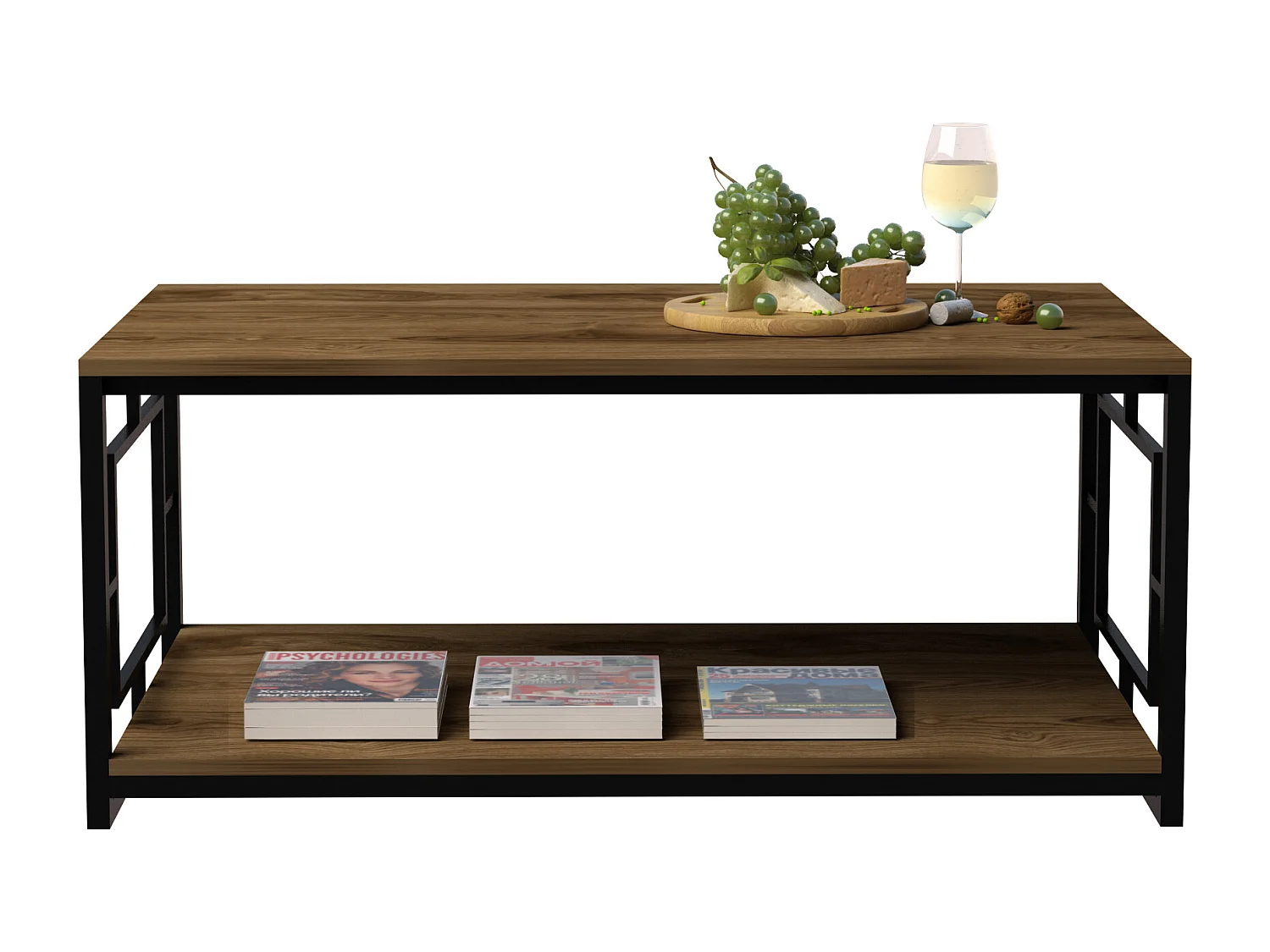 Table Basse Kelvin 120 cm avec cadre métallique