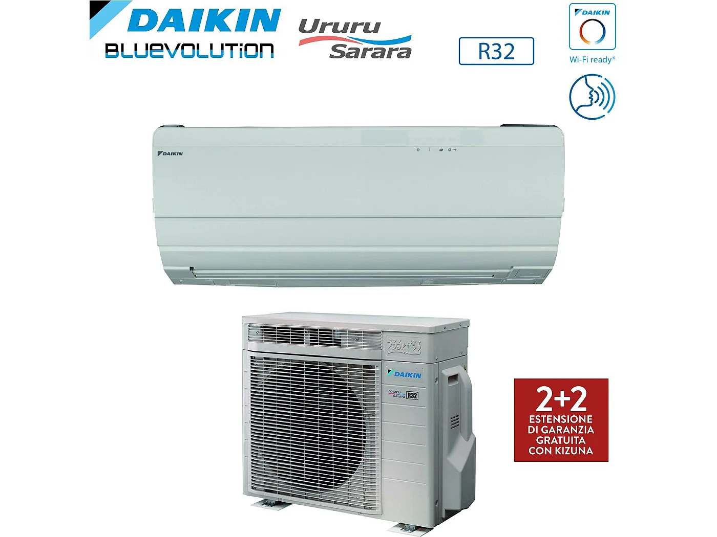 Climatizzatore Condizionatore Daikin Bluevolution Inverter Serie Ururu Sarara 18000 Btu Ftxz50n R-32 Wi-Fi Optional Classe A+++ Garanzia Italiana