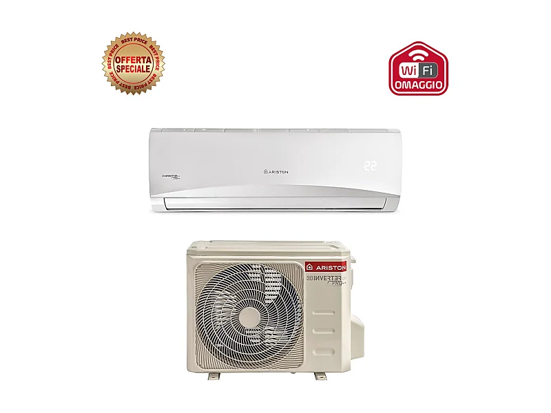 Climatizzatore Condizionatore Ariston Inverter Serie Prios 12000 Btu C 35 Mud0 R-32 Wi-Fi Omaggio Classe A++/A+