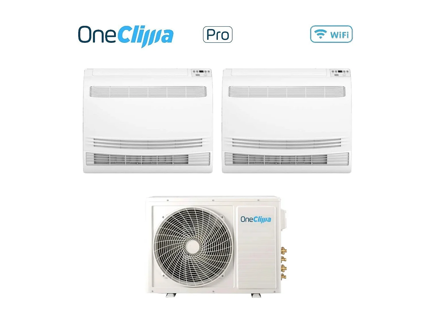 Condizionatore Oneclima Dual Split Console 12+12 Con Mlt18x2/Y24 R-32 Wi-Fi Optional Con Telecomando Di Serie