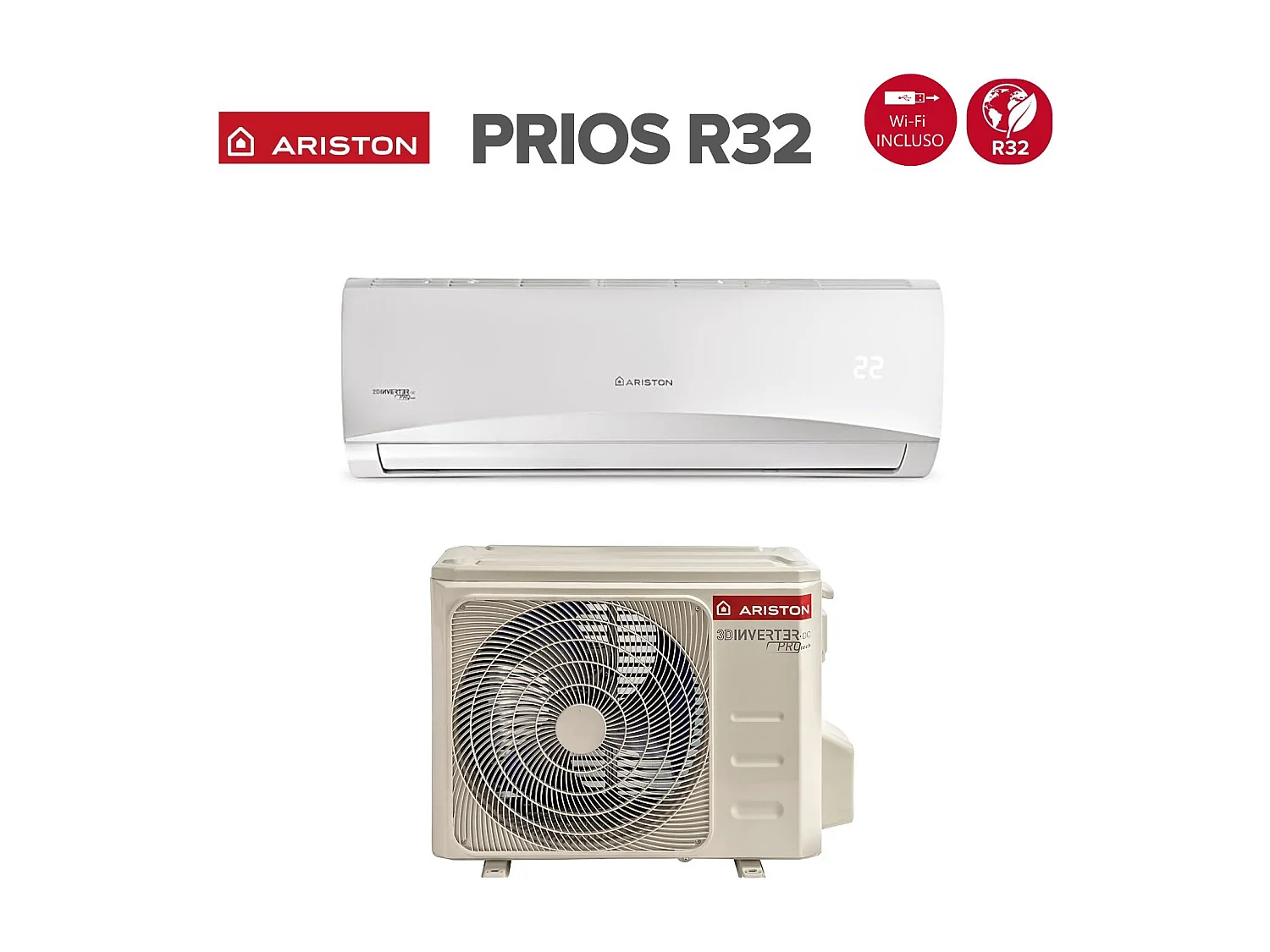 Climatizzatore Condizionatore Ariston Inverter Serie Prios 18000 Btu C 50 Mud0 R-32 Wi-Fi Omaggio Classe A++/A+