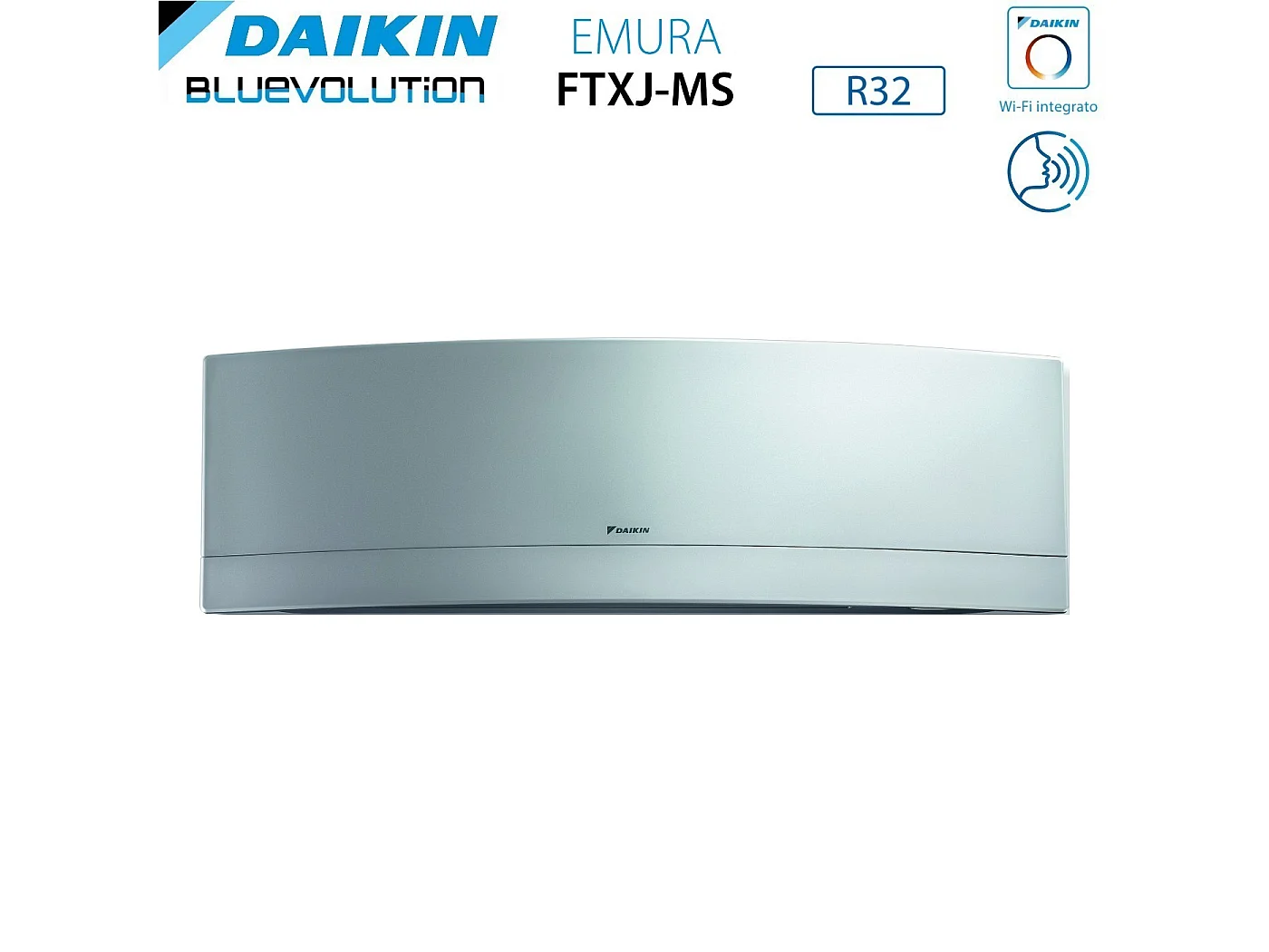 Condizionatore Daikin Emura Silver 9000 Btu Ftxj35ms R-32 Wi-Fi Integrato - Garanzia Italiana