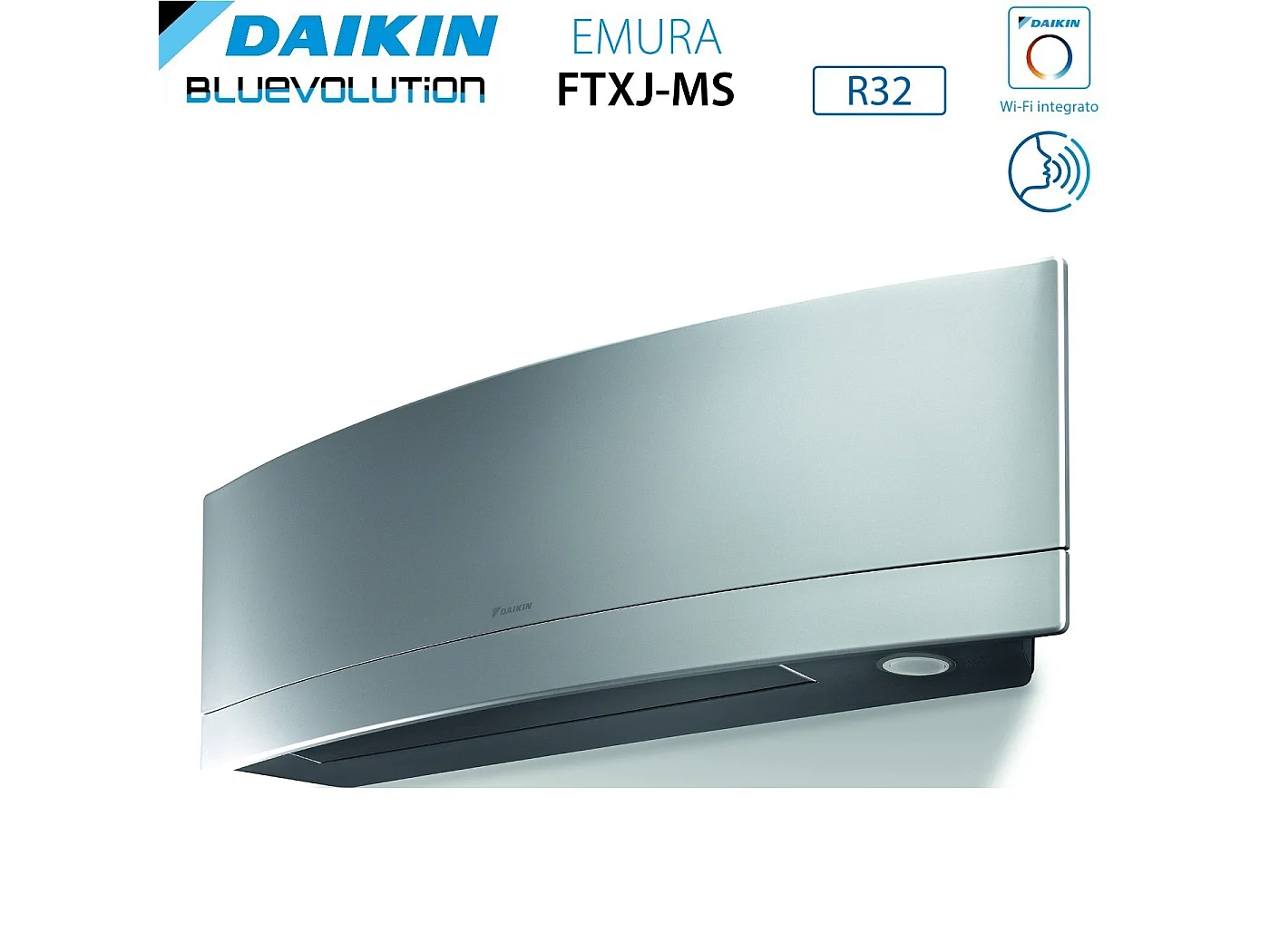 Condizionatore Daikin Emura Silver 9000 Btu Ftxj35ms R-32 Wi-Fi Integrato - Garanzia Italiana