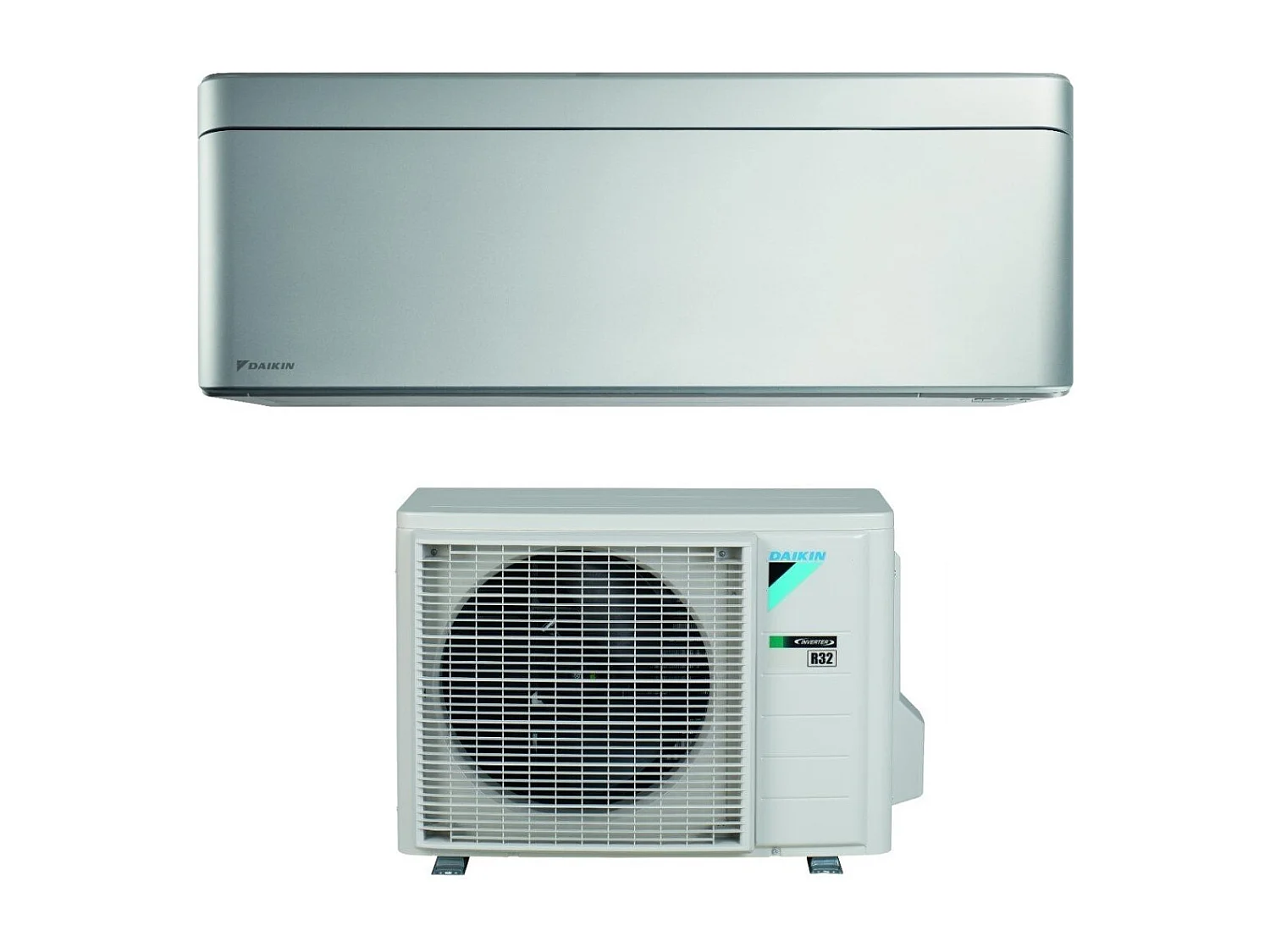 Climatizzatore Condizionatore Daikin Bluevolution Inverter Serie Stylish Total Silver 12000 Btu Ftxa35bs R-32 Wi-Fi Integrato Classe A+++ Colore Grig