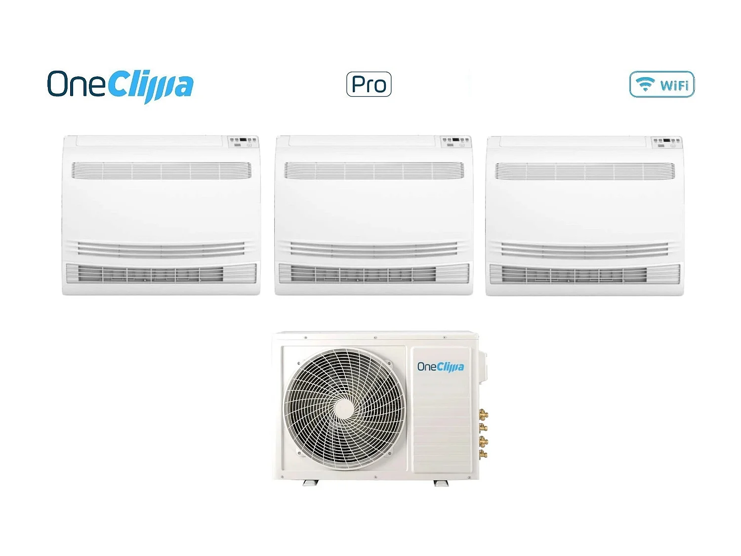 Condizionatore Oneclima Trial Split Console 12+12+12 Con Mlt27x3/Y24 R-32 Wi-Fi Optional Con Telecomando Di Serie