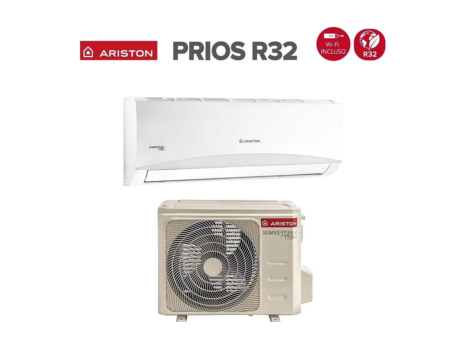 Climatizzatore Condizionatore Ariston Inverter Serie Prios 9000 Btu C 25 Mud0 R-32 Wi-Fi Omaggio Classe A++/A+