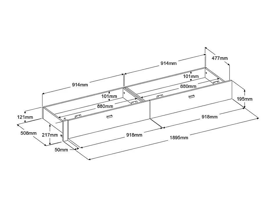 Letto a ponte 160 x 200 cm con vani portaoggetti - Con LED - Beige e naturale - DOMELITO