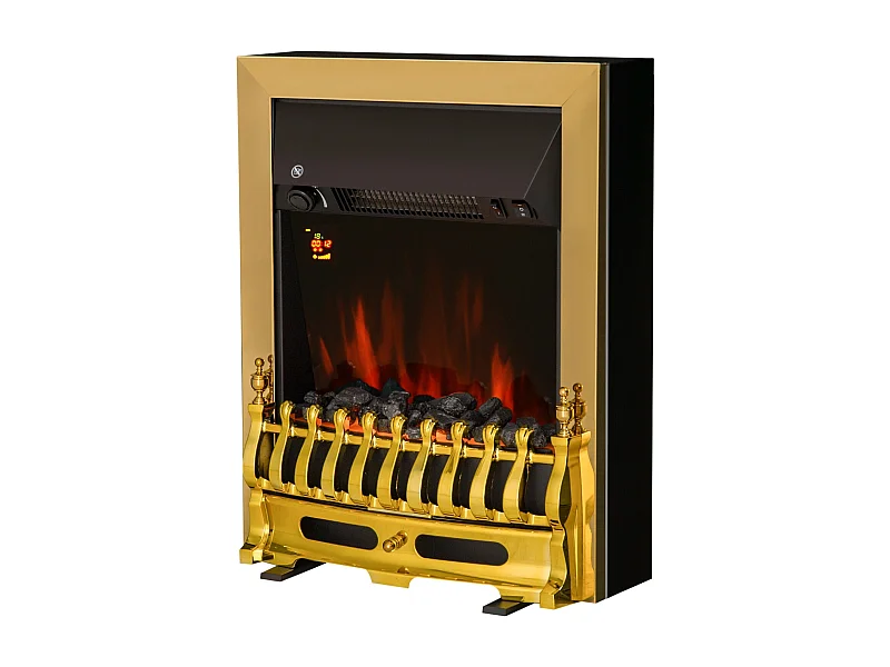 Easycomfort Camino Elettrico Da Incasso O Da Terra Potenza 1000w / 2000w In Plastica E Metallo 48.2 × 18.5 × 59.2cm Oro