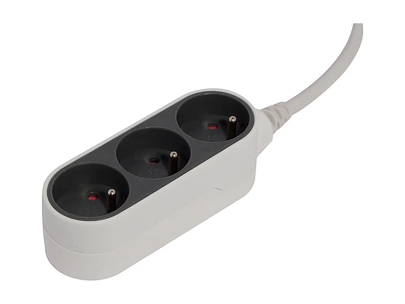 Bloc multiprise Design 3x16A 1,5m - gris - Chacon