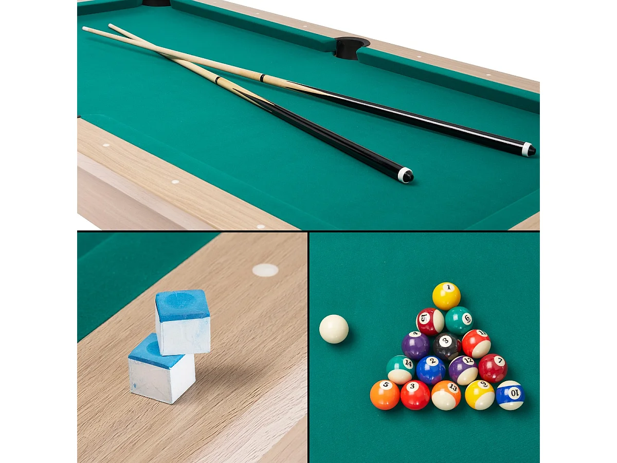 Table de salle à manger 3 en 1 avec billard et ping pong