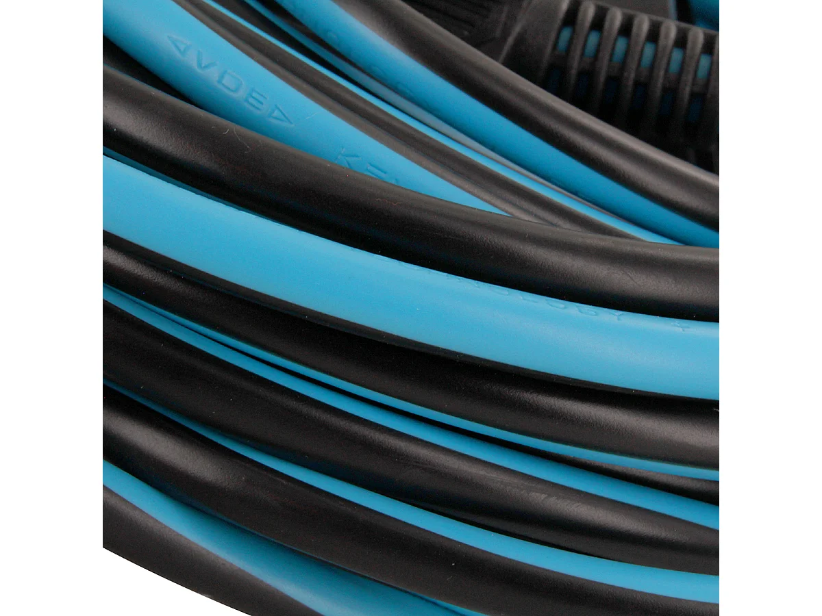 Prolongateur Schuko H05VVF 20m - noir/bleu - Chacon
