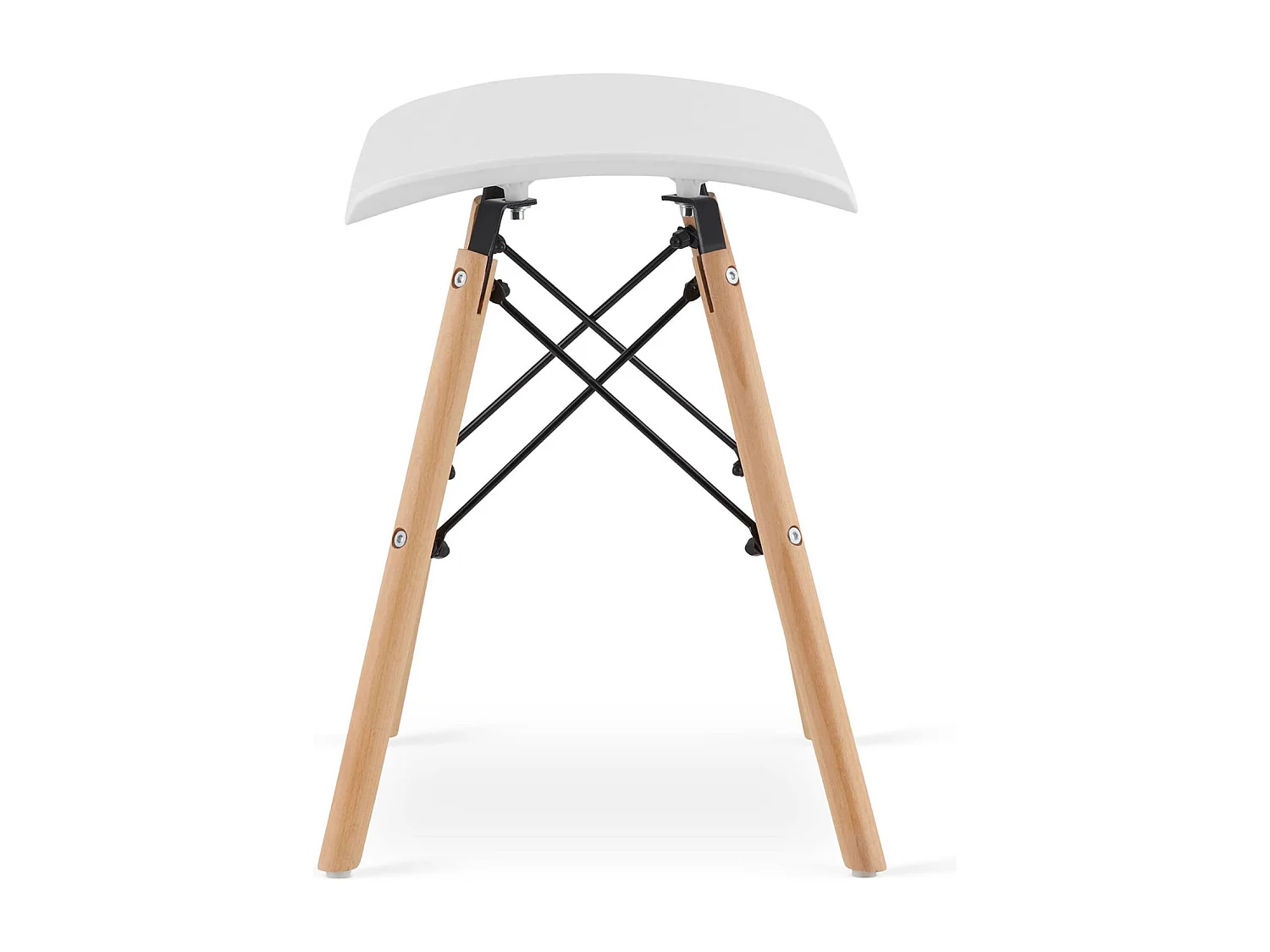 Valora CORFU Hocker, weiß, ergonomisches Design für die Küche (2 Stück)