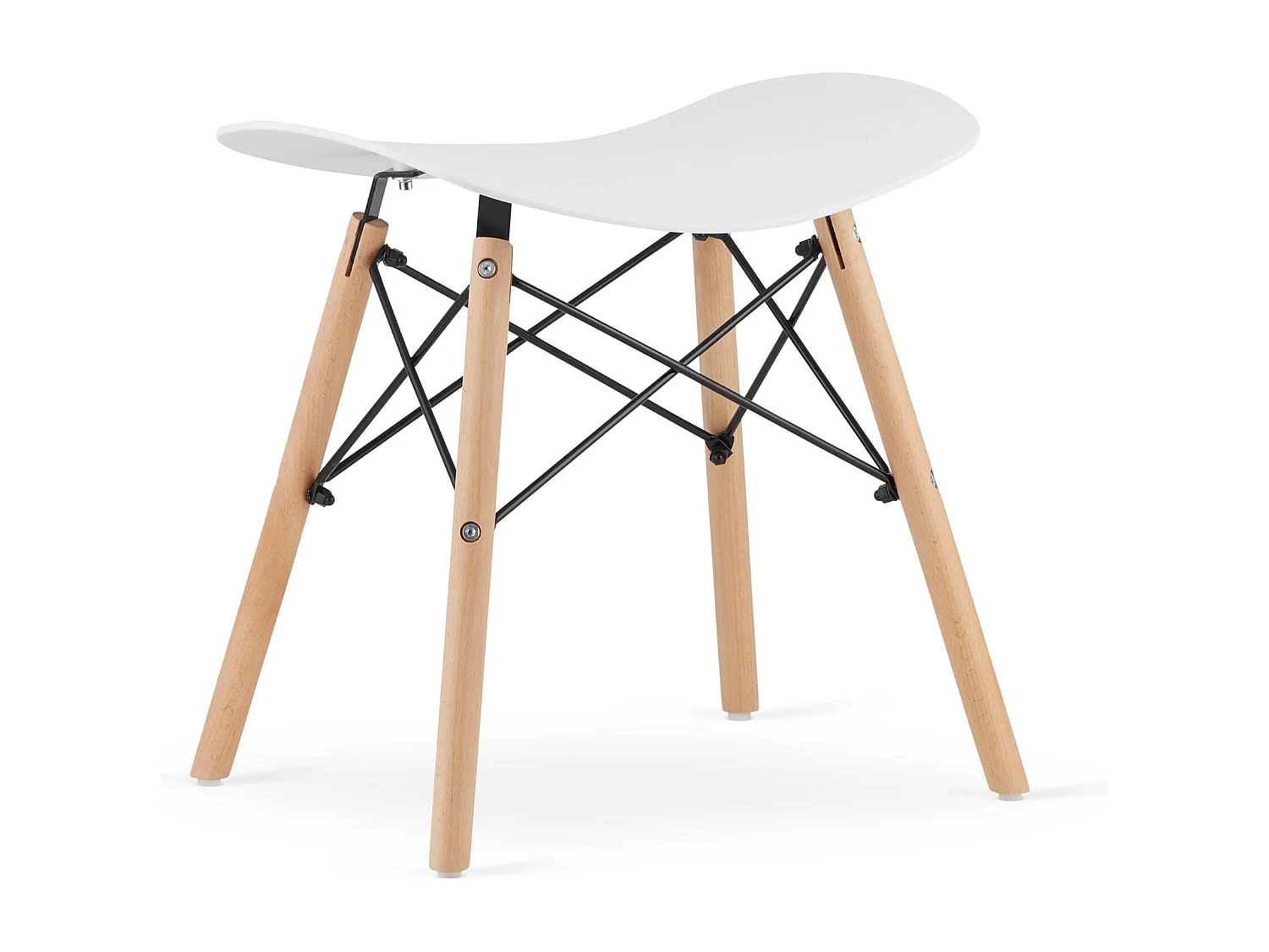 Tabouret Valora CORFU blanc, design ergonomique pour la cuisine (x2)