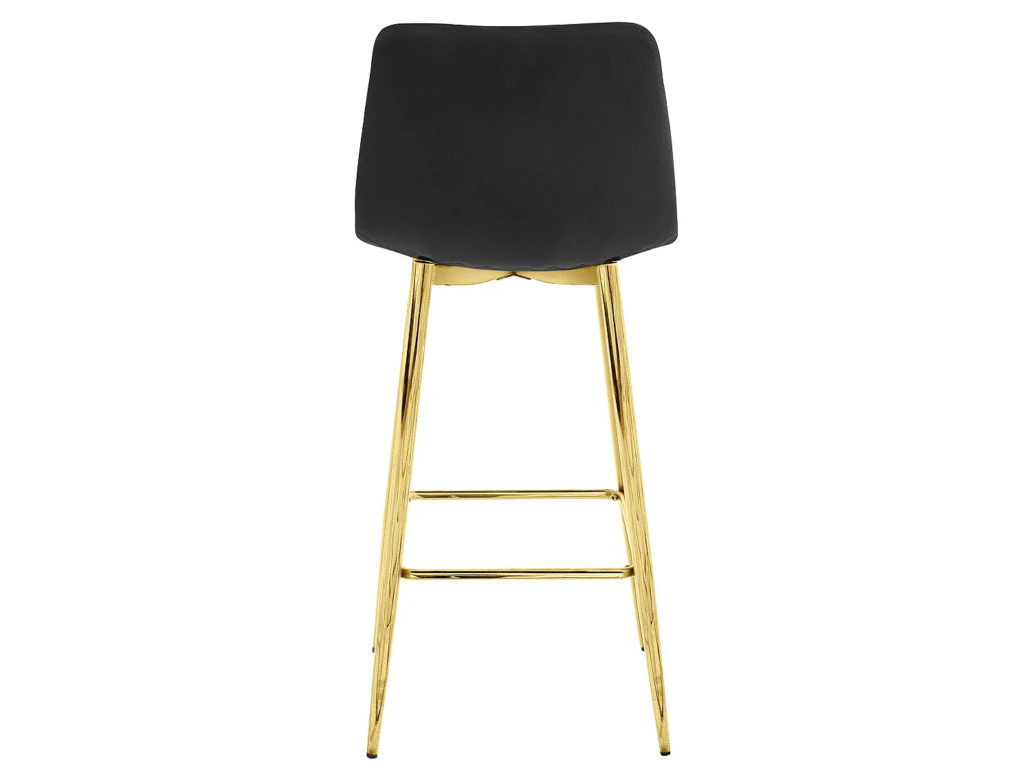 Taburete Valora TEOTO, terciopelo negro, patas doradas (x3)